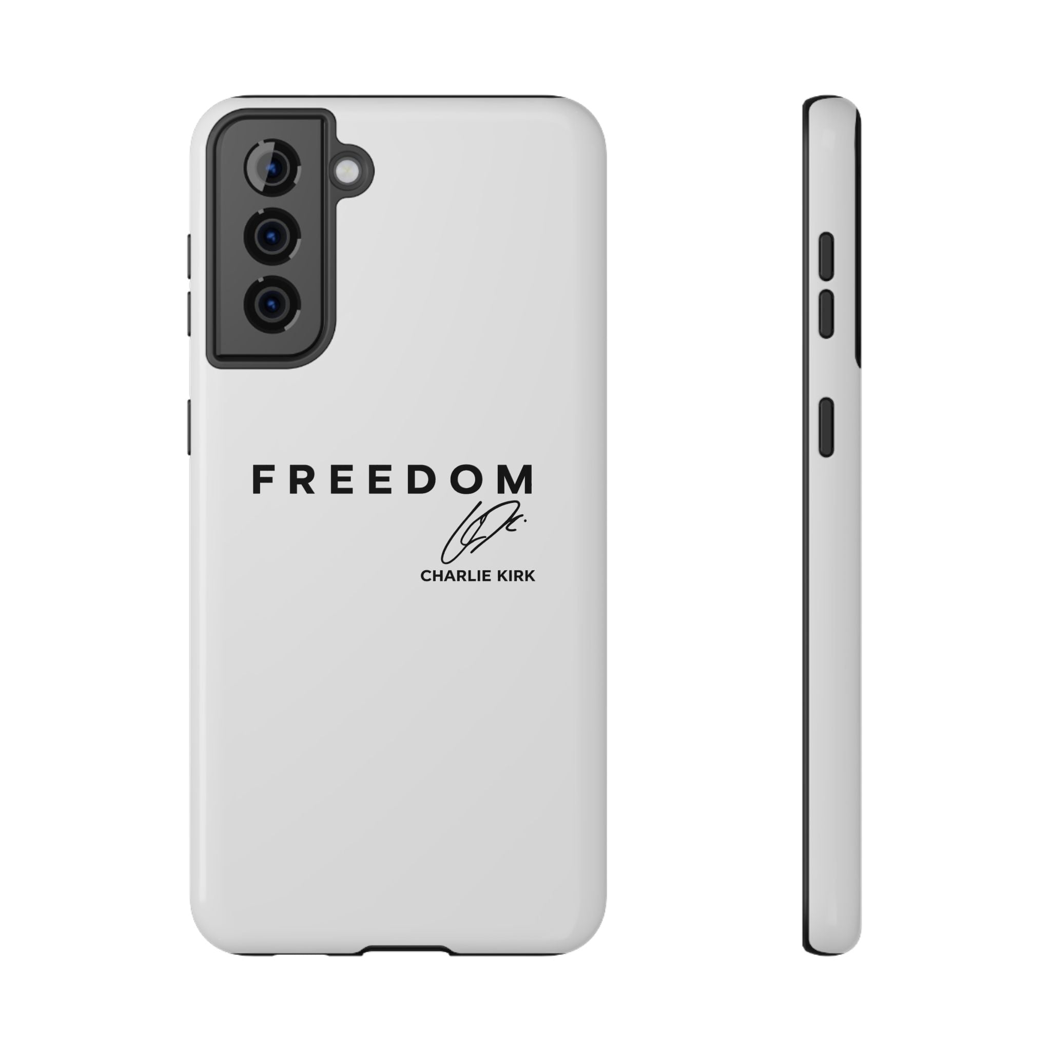FREEDOM Phone Case - Charlie Kirk Signature Impact-Resistant