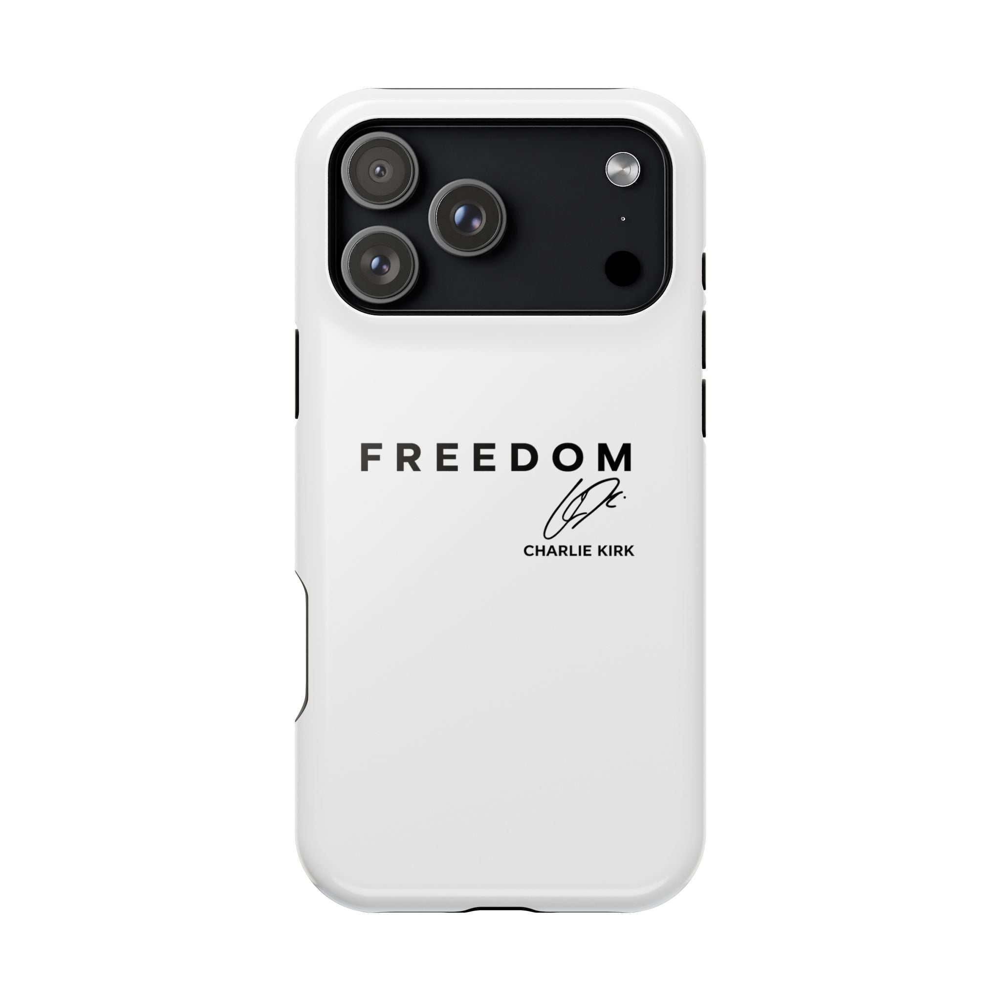 FREEDOM Phone Case - Charlie Kirk Signature Impact-Resistant