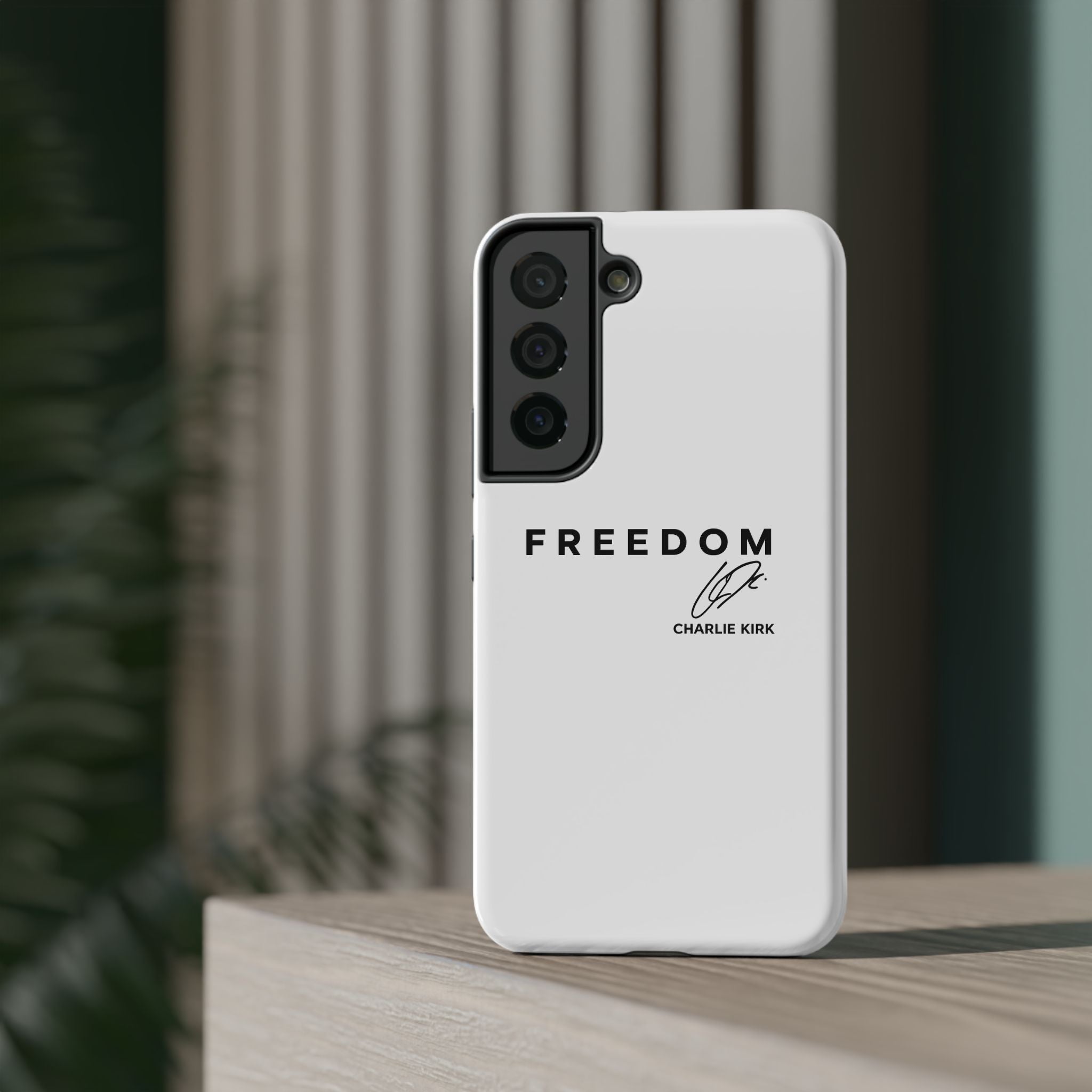 FREEDOM Phone Case - Charlie Kirk Signature Impact-Resistant
