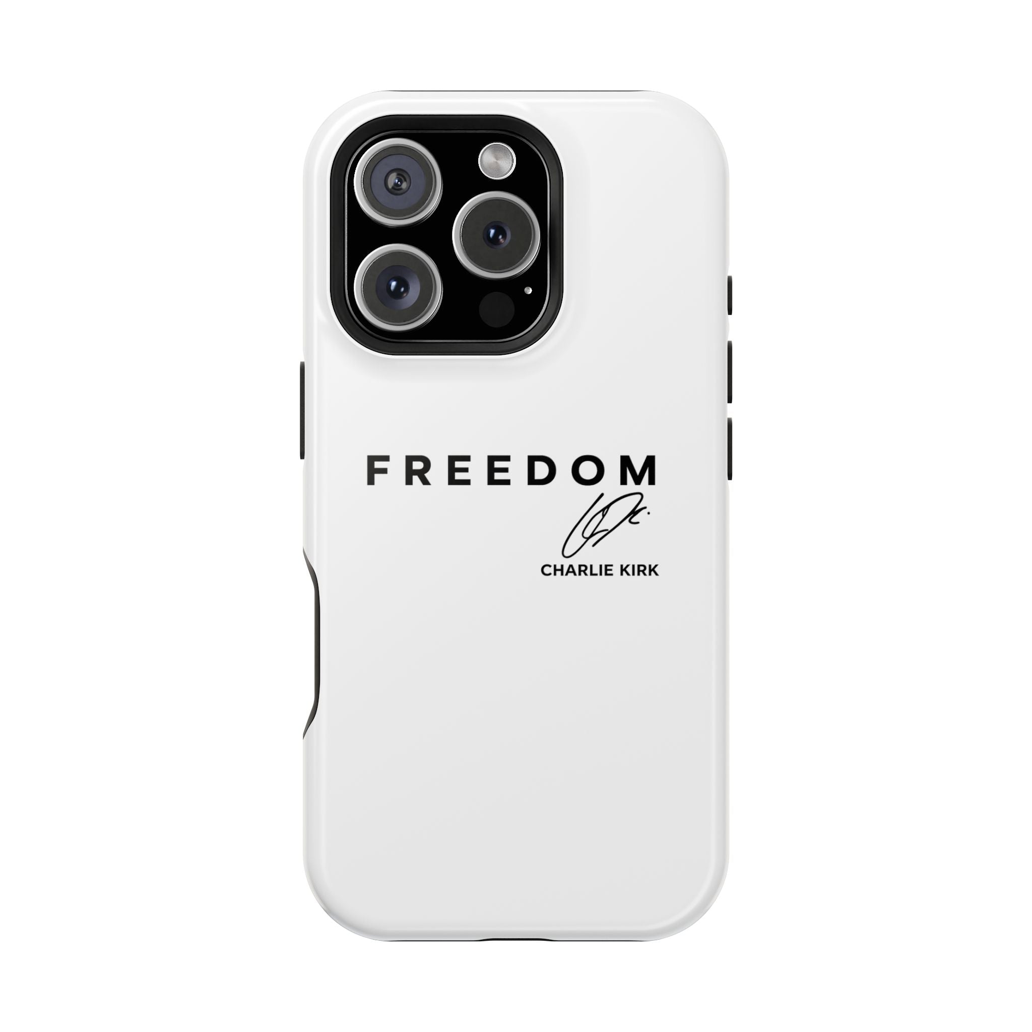 FREEDOM Phone Case - Charlie Kirk Signature Impact-Resistant