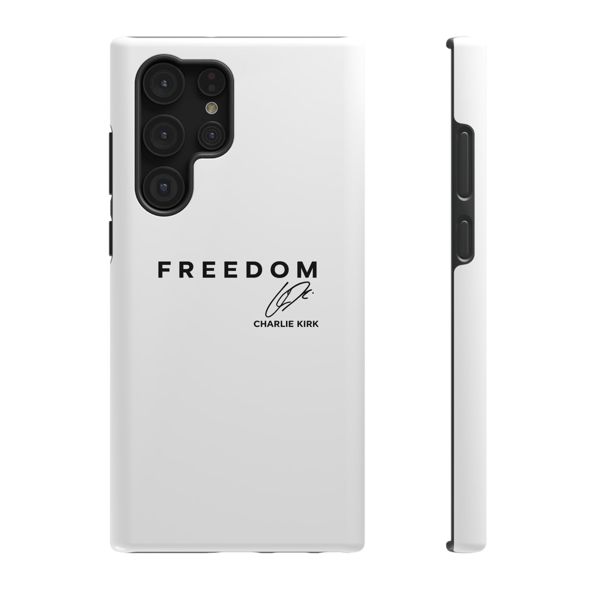FREEDOM Phone Case - Charlie Kirk Signature Impact-Resistant