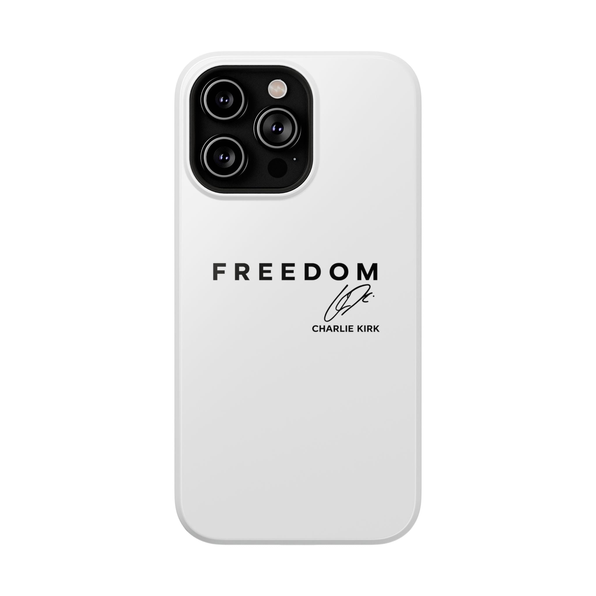 FREEDOM Phone Case - Charlie Kirk Signature Impact-Resistant