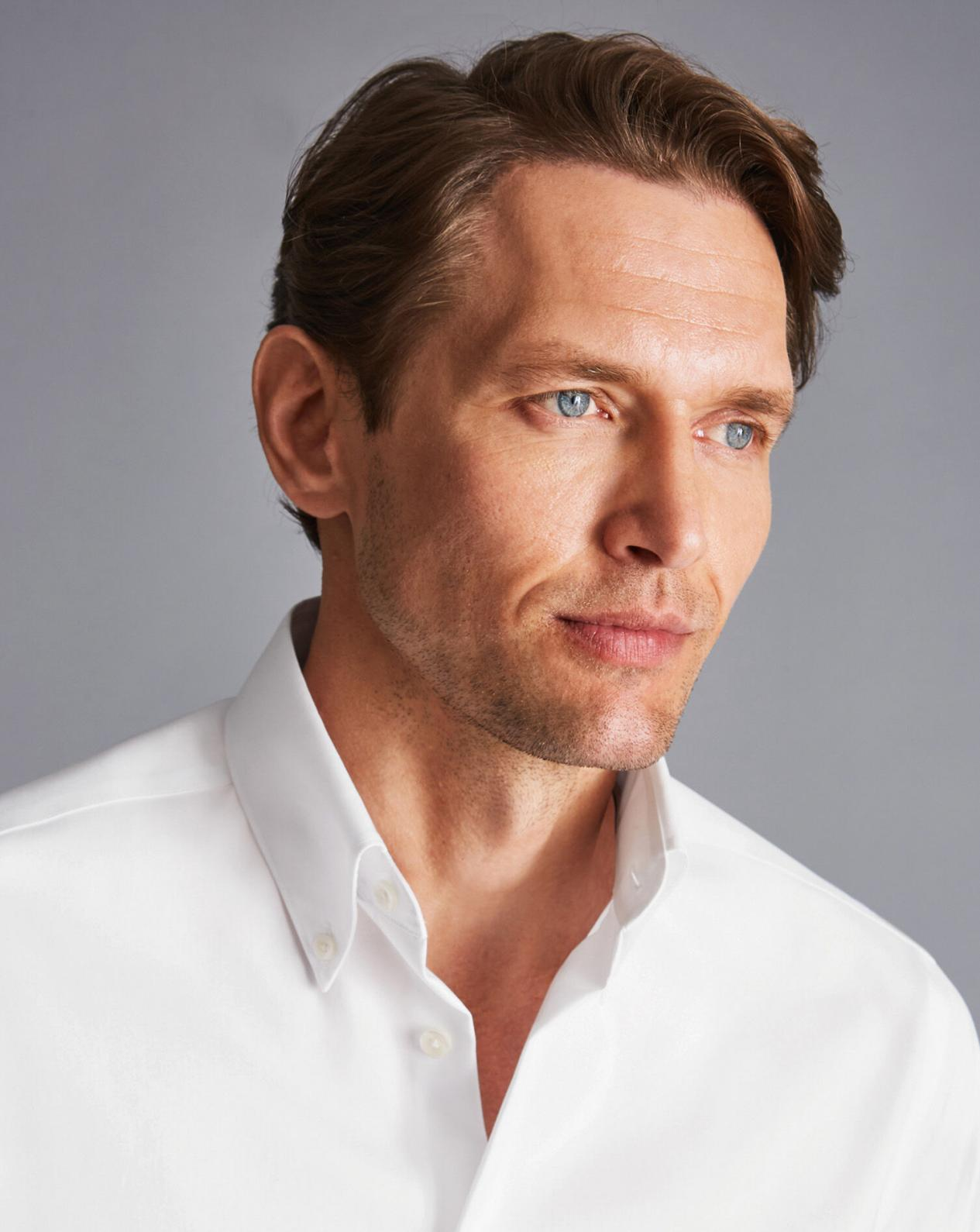 Button-Down Collar Non-Iron Shirt – White