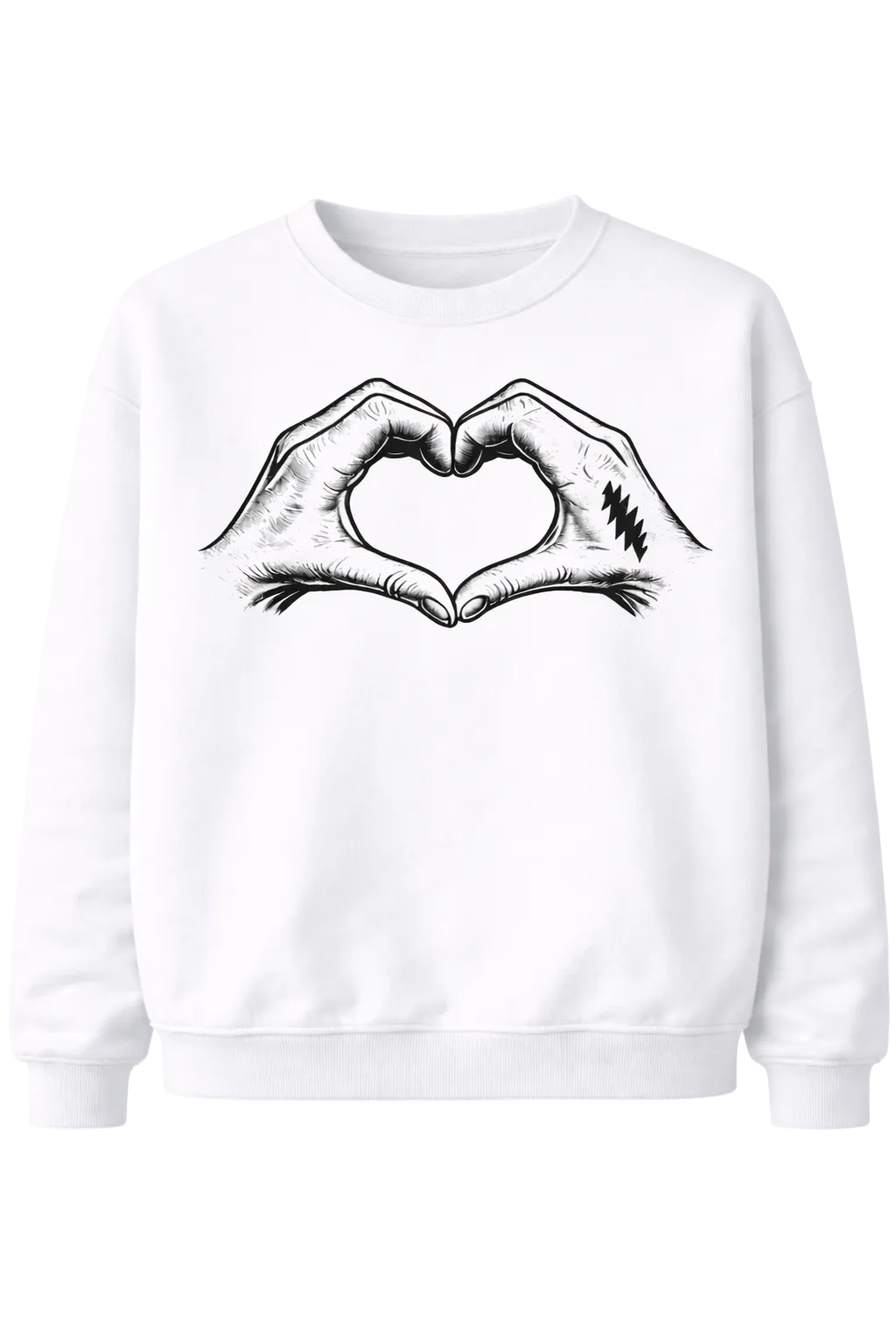 Hand Heart Black Sweatshirt