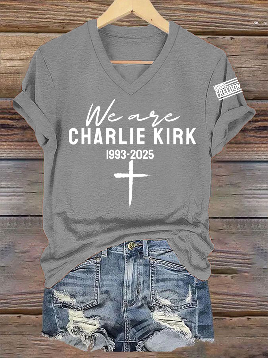 Women's We Are All Charlie Kirk Now! R.I.P Charlie Kirk Tee