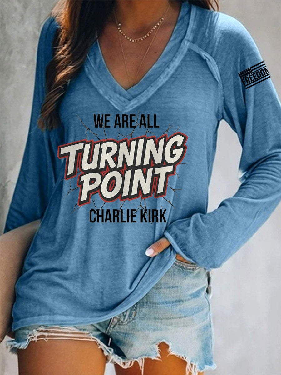Women's We Are All Charlie Kirk! R.I.P Charlie Kirk Long-Sleeve T-Shirt