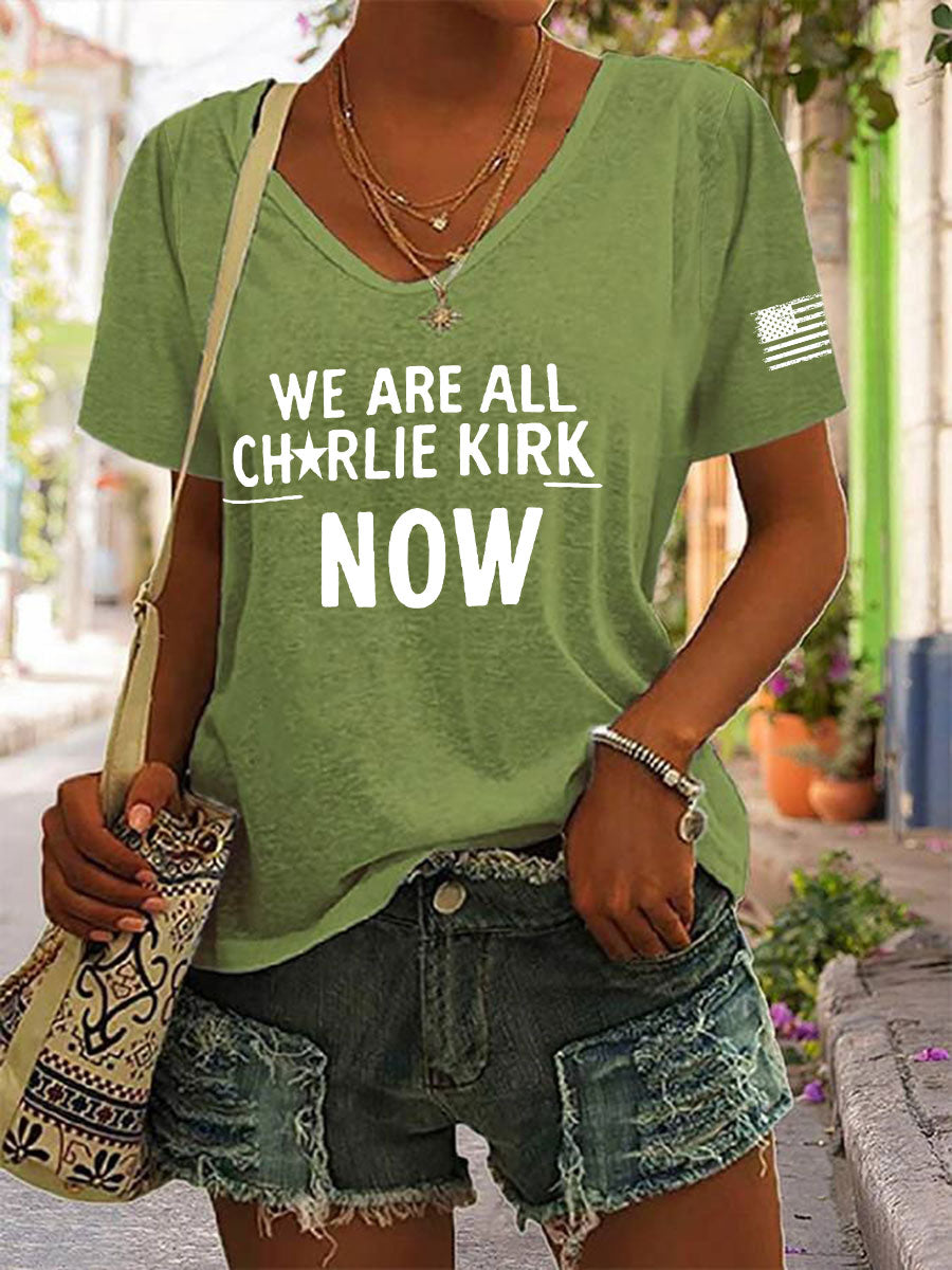 Women's Voice of Freedom Printed Casual T-shirt