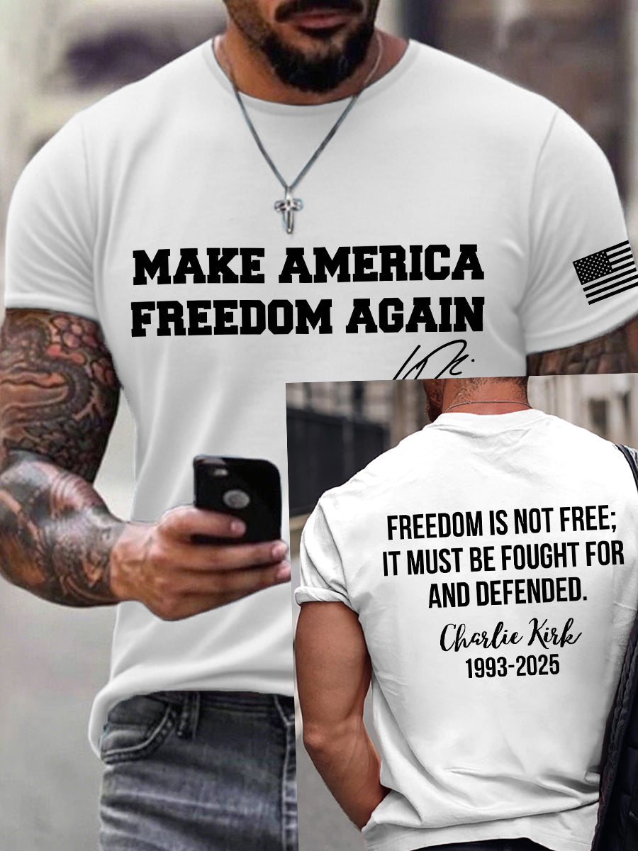 Men's make america freedom again T-shirt