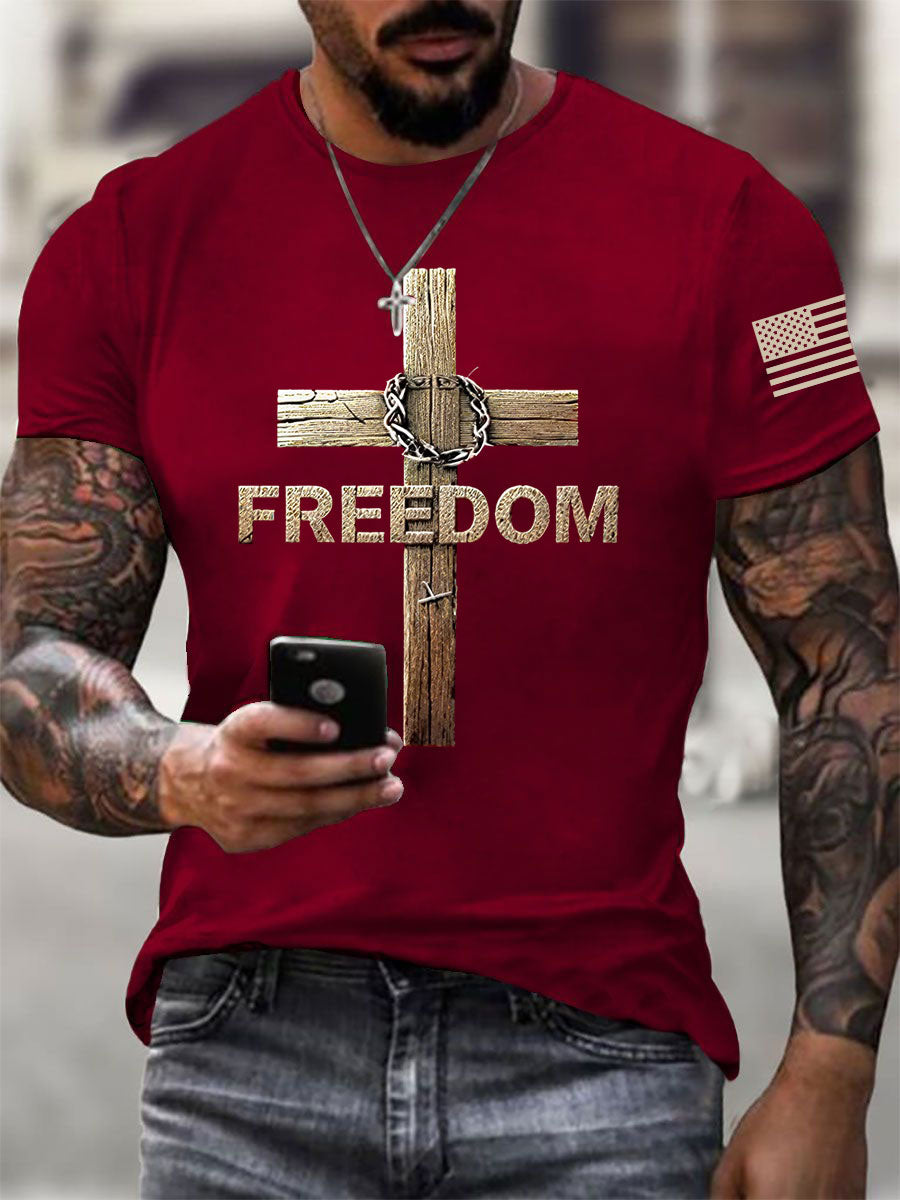 Men's Freedom Cross Short-sleeved T-shirt